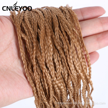 Light Brown ZiZi Box Braid Crochet Hair 28 Inch Wholesale Micro Box Braids Crochet Braiding Hair For Women
